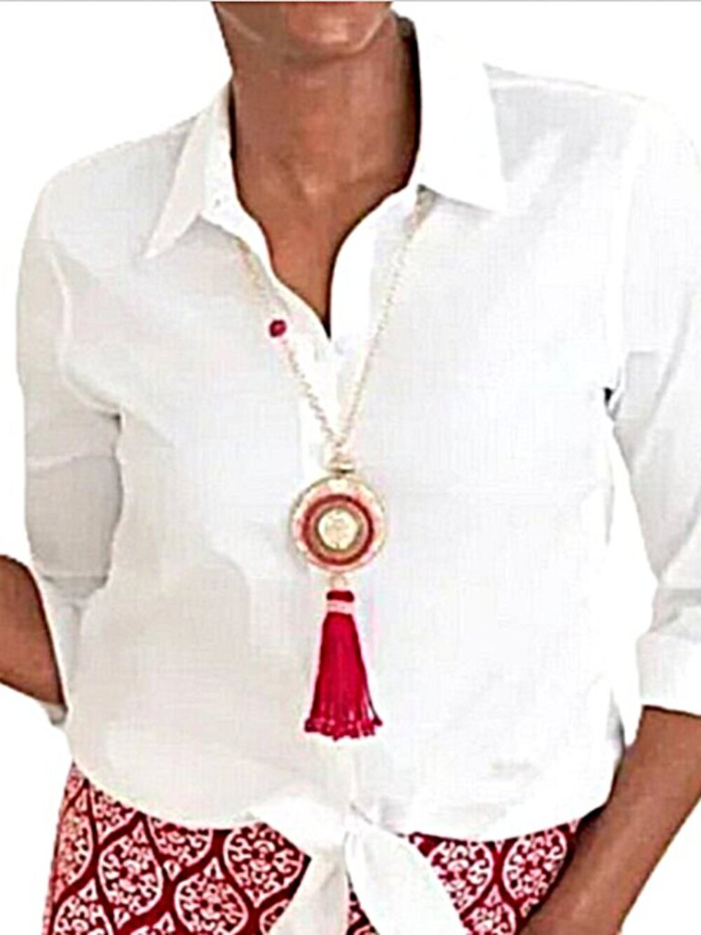 Chico's White Linen Tie Waist Blouse size 0